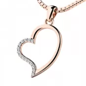 Zlatý prívesok srdca 10948-CV-ZIR