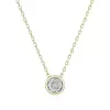 Pozlátený náhrdelník s čírym zirkónom 12052.1
