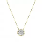 Pozlátený náhrdelník s čírym zirkónom 12052.1