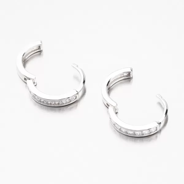 Strieborné kruhy so zirkónmi 13,50 mm PKL-2110