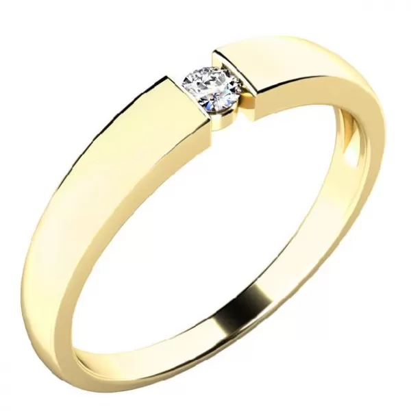 Dámsky prsteň s diamantom 10771D-ZL