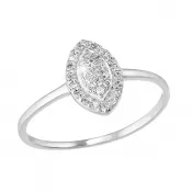 Strieborný prsteň so zirkónmi biely 885004.1