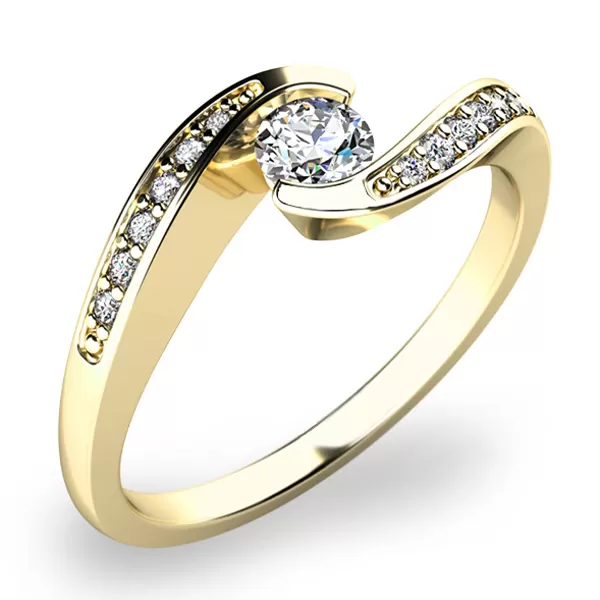 Dámsky prsteň s diamantmi 10844D-ZL