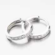 Strieborné kruhy so zirkónmi 13,50 mm PKL-2110