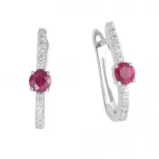 Náušnice so smaragdom a briliantmi GKW46617-B-RUB