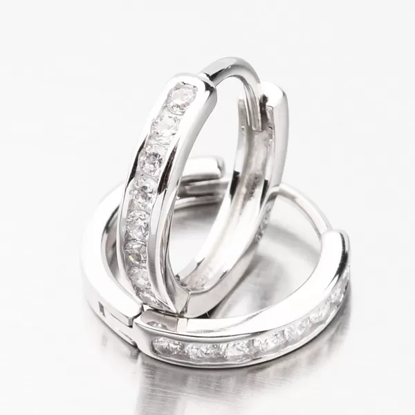 Strieborné kruhy so zirkónmi 13,50 mm PKL-2110