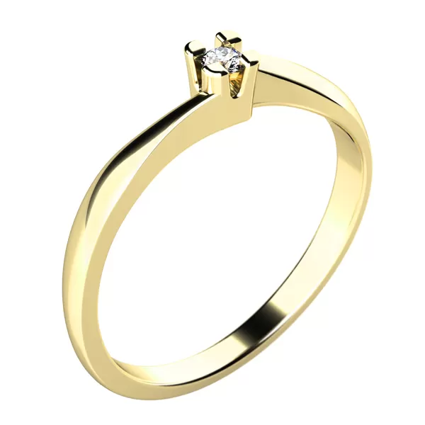 Zásnubný prsteň s diamantom ZP-10780D-ZL