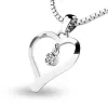 Zlatý prívesok srdca z bieleho zlata 10918-B-ZIR