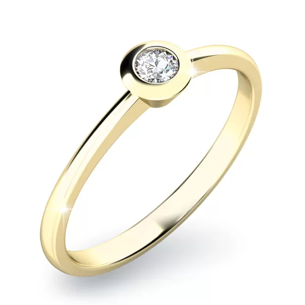 Zásnubný prsteň s diamantom ZP-10807D-ZL