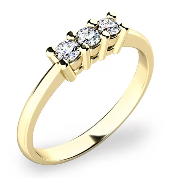 Dámsky prsteň prírodný diamant 0,135 ct G/SI 10848D-ZL