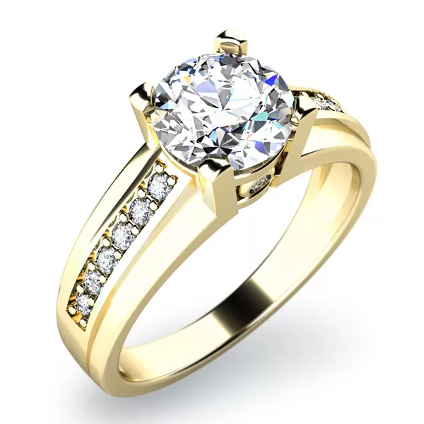 Zásnubný prsteň s diamantmi ZP-10816D-ZL