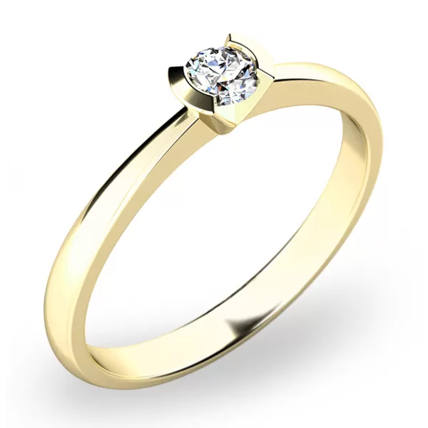 Zásnubný prsteň s diamantom ZP-10840D-ZL