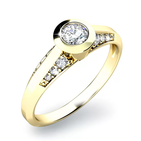 Zásnubný prsteň s diamantmi ZP-10798D-ZL