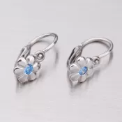 Detské náušnice s akvamarínmi 52DN-1736BM
