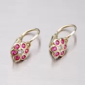 Zlaté detské náušnice so zirkónmi 52DN-1737ZC