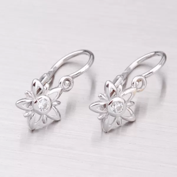 Detské náušničky z bieleho zlata 52DN-1996BB