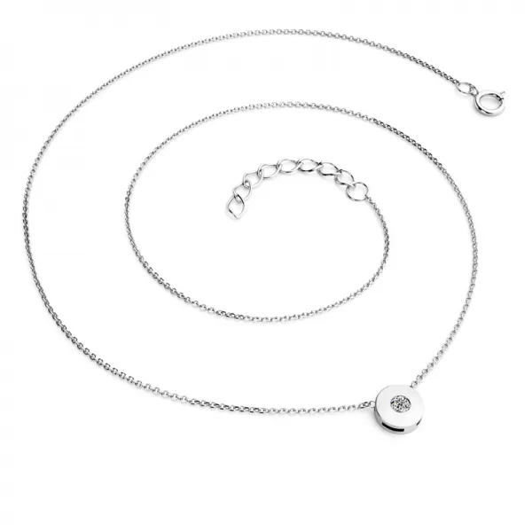 Dámsky náhrdelník žlté zlato 585/1000 prírodný diamant 0,055 ct G/SI s briliantom 10911-NH01-B