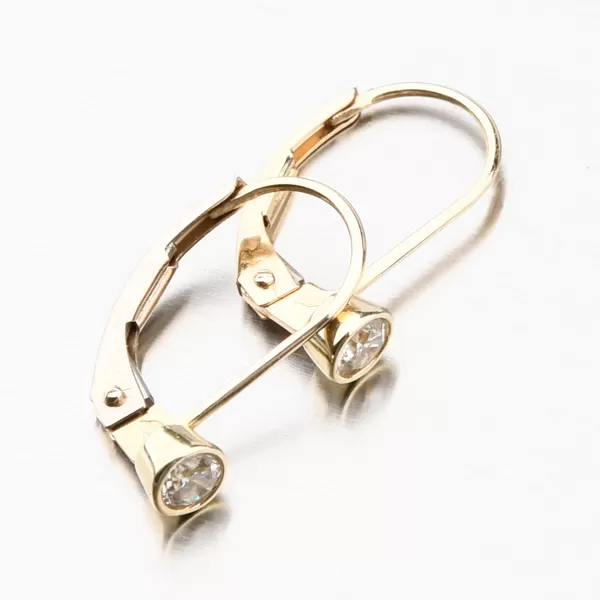 Dámske klopové náušnice zo žltého zlata 585 52DZ-8017Z-KL