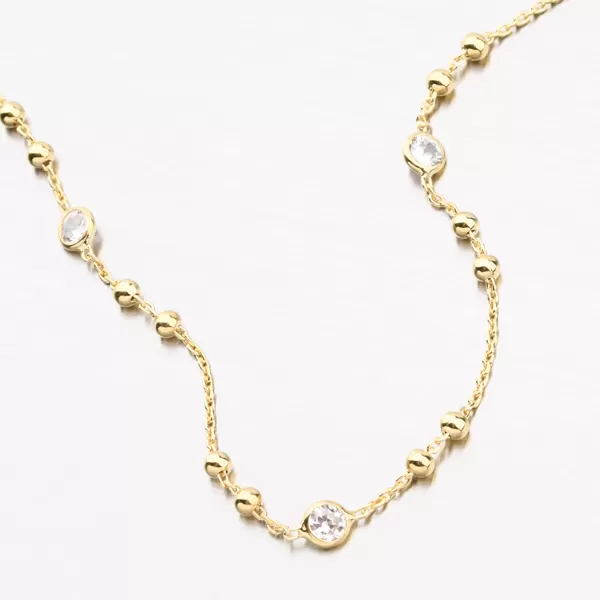 Náramok pozlátený so zirkónmi B2201125-0398-SLX