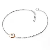 Dámsky náramok prírodný diamant 0,055 ct G/SI ružový s ružovým zlatom 10911-NR01-BCV