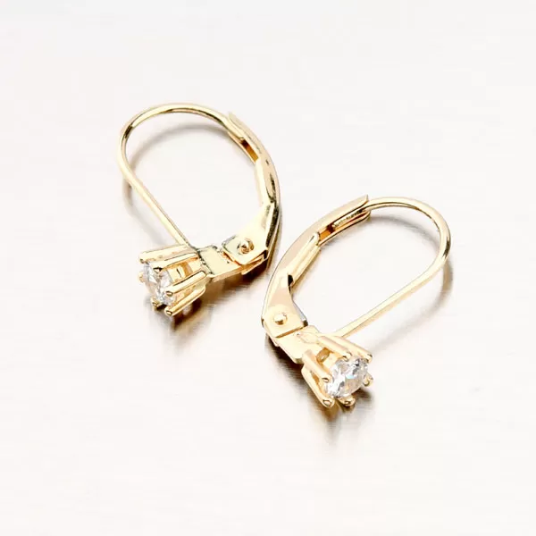 Dámske náušnice z bieleho zlata 585 s klapkou 52DZ-8012Z-KL