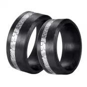 Svadobné obrúčky zirkónová uhlíková oceľ s kovaným uhlíkom SC-88006