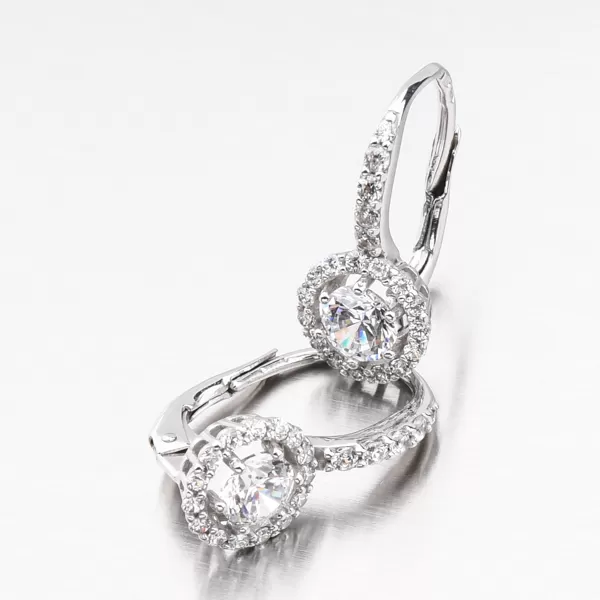 Dámske náušnice biele zlato 585 zirkón 668P-120283-01