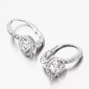 Dámske náušnice biele zlato 585 zirkón 668P-120283-01