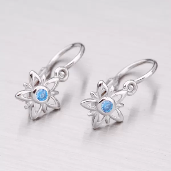 Detské náušničky z bieleho zlata 52DN-1996BM