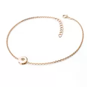 Dámsky náramok žlté zlato 585/1000 prírodný diamant 0,055 ct so šampanským 10911-NR01-CV-Champ