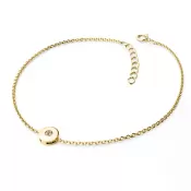 Dámsky náramok žlté zlato 585/1000 prírodný diamant 0,055 ct so šampanským 10911-NR01-ZL-Champ