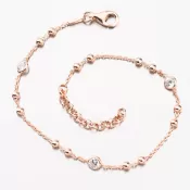 Náramok ružové pozlátenie so zirkónmi B2201483-0398-SLX