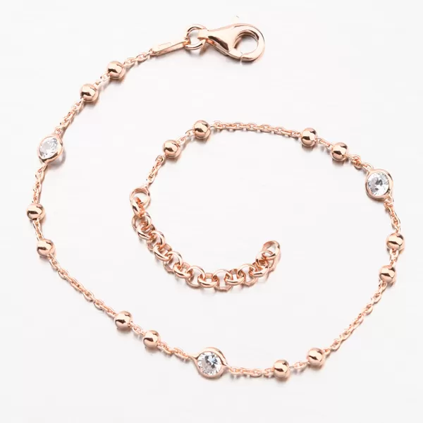 Náramok ružové pozlátenie so zirkónmi B2201483-0398-SLX