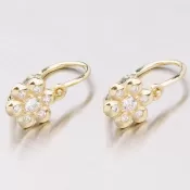 Náušničky zo žltého zlata so zirkónmi 52DN-2247ZBB