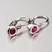 Detské náušnice z bieleho zlata 52DN-1537BC