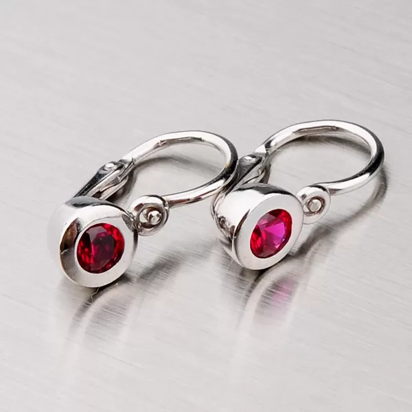 Detské náušnice z bieleho zlata 52DN-1537BC