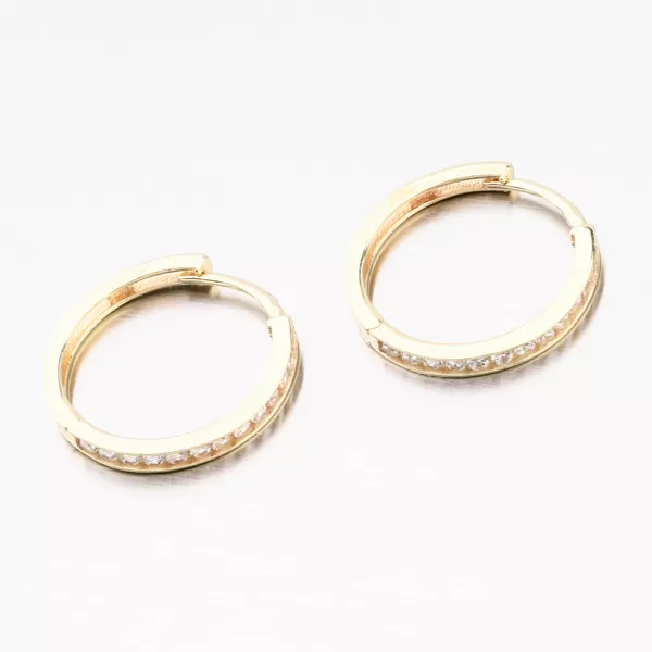 Obrúčky so zirkónmi 16 mm - zlato 585 42-32575