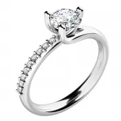 Zásnubný prsteň so zirkónmi ZP-10964-B-ZIR