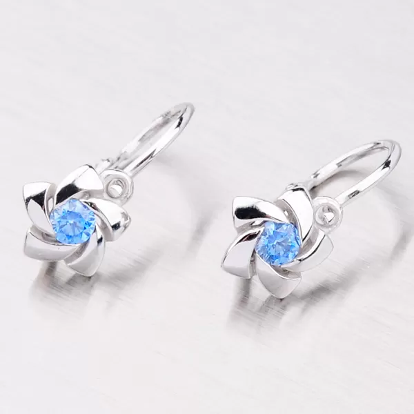 Detské kvietky so zirkónom 52DN-2201BM