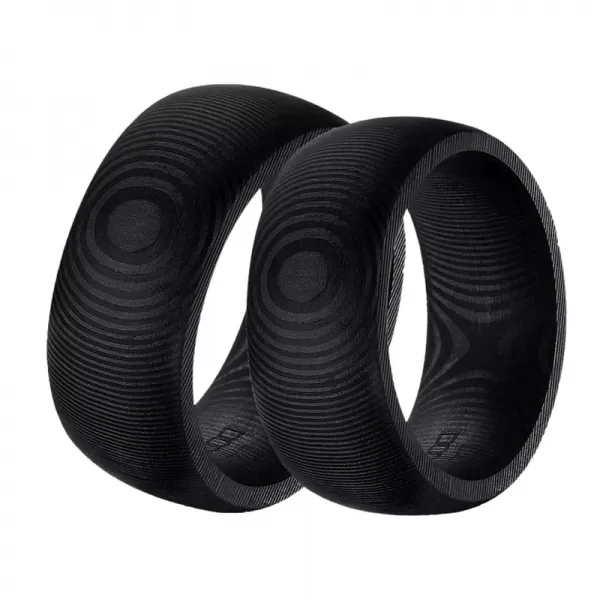 Snubné prstene oceľ zirkón uhlík s uhlíkom CA-88002