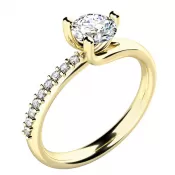 Zásnubný prsteň so zirkónmi ZP-10964-ZL-ZIR