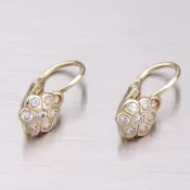 Zlaté detské náušnice so zirkónmi 52DN-1737ZBB