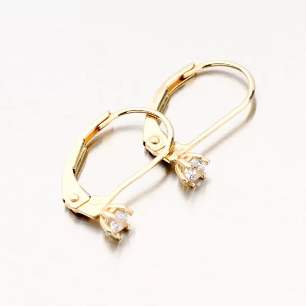 Dámske klopové náušnice zo žltého zlata 585 52DZ-8017Z-KL