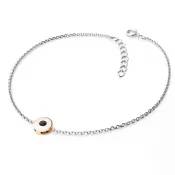 Dámsky náramok žlté zlato 585/1000 prírodný diamant 0,055 ct s čiernym 10911-NR01-BCV-Black