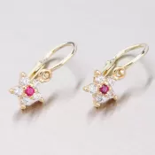 Zlaté náušničky so zirkónmi 52DN-2118ZČB