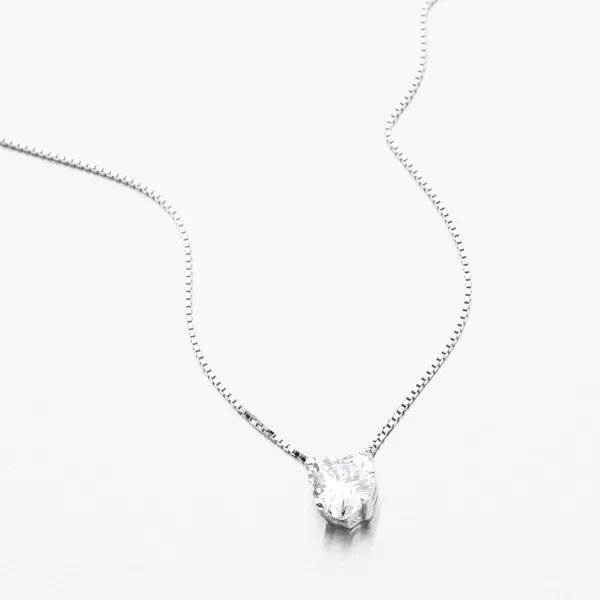 Strieborný náhrdelník so zirkónovým srdiečkom N1901476-0871-SLX