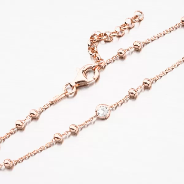 Náramok ružové pozlátenie so zirkónmi B2201483-0398-SLX