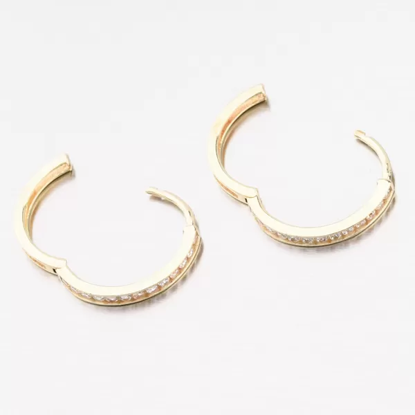 Obrúčky so zirkónmi 16 mm - zlato 585 42-32575