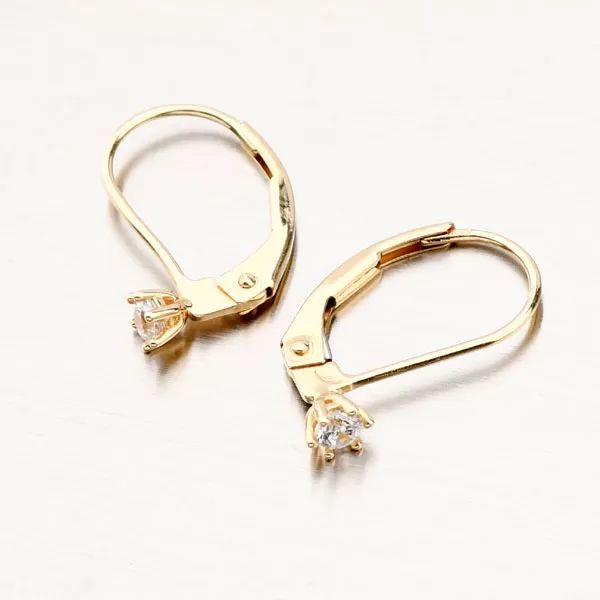 Dámske klopové náušnice zo žltého zlata 585 52DZ-8017Z-KL