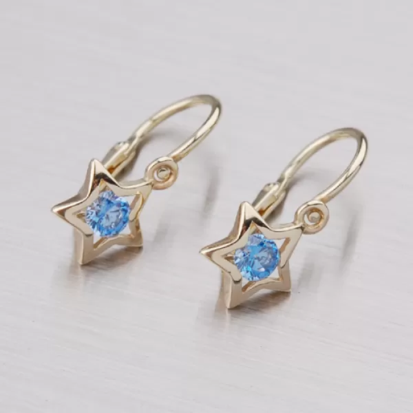 Detské náušnice so zirkónmi 52DN-1942ZM